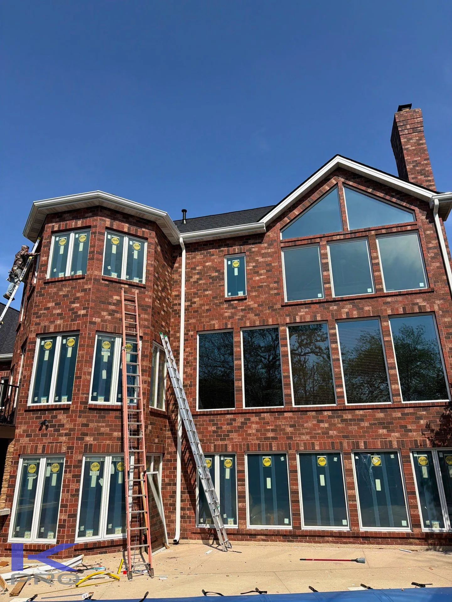KPro Pella full back-of-house window install in progress